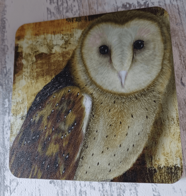 Barn owl coaster