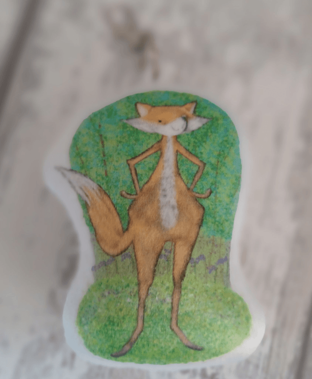Fox in the bluebells plush key ring 